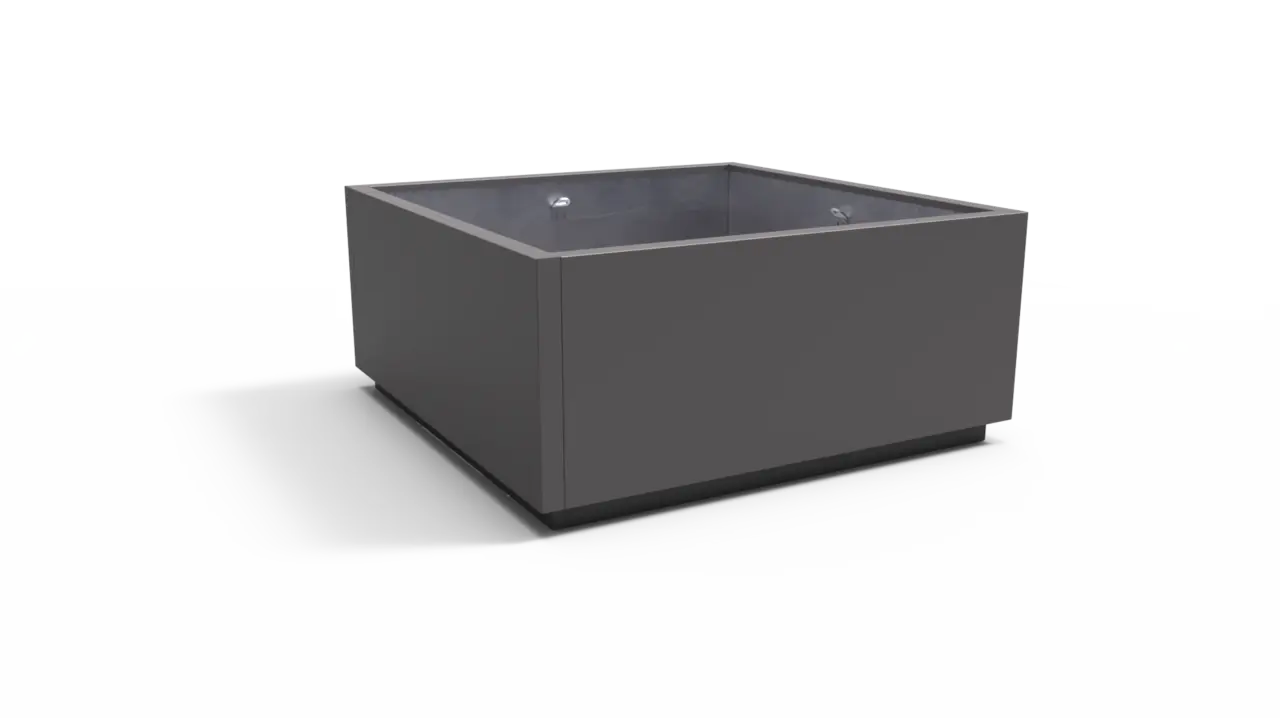 Planten en boombak LINEO 2000x2000x900 staal productrender