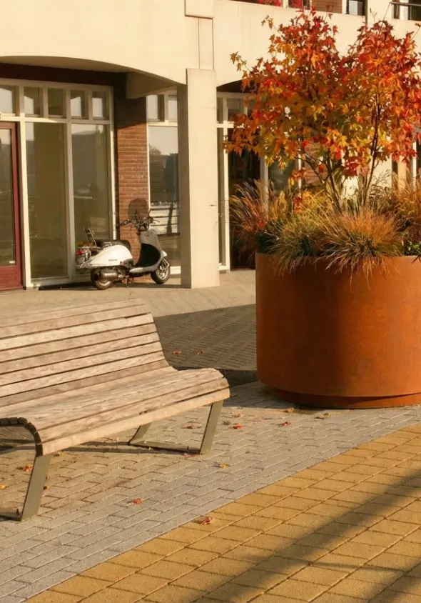 Plantenbak Rondo corten