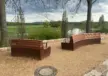 Bad Oeynhausen Aussichtspunkt Dehme Bankauflagen mit Cortenstahluntergestell 3 Grijsen Stadtmobiliar