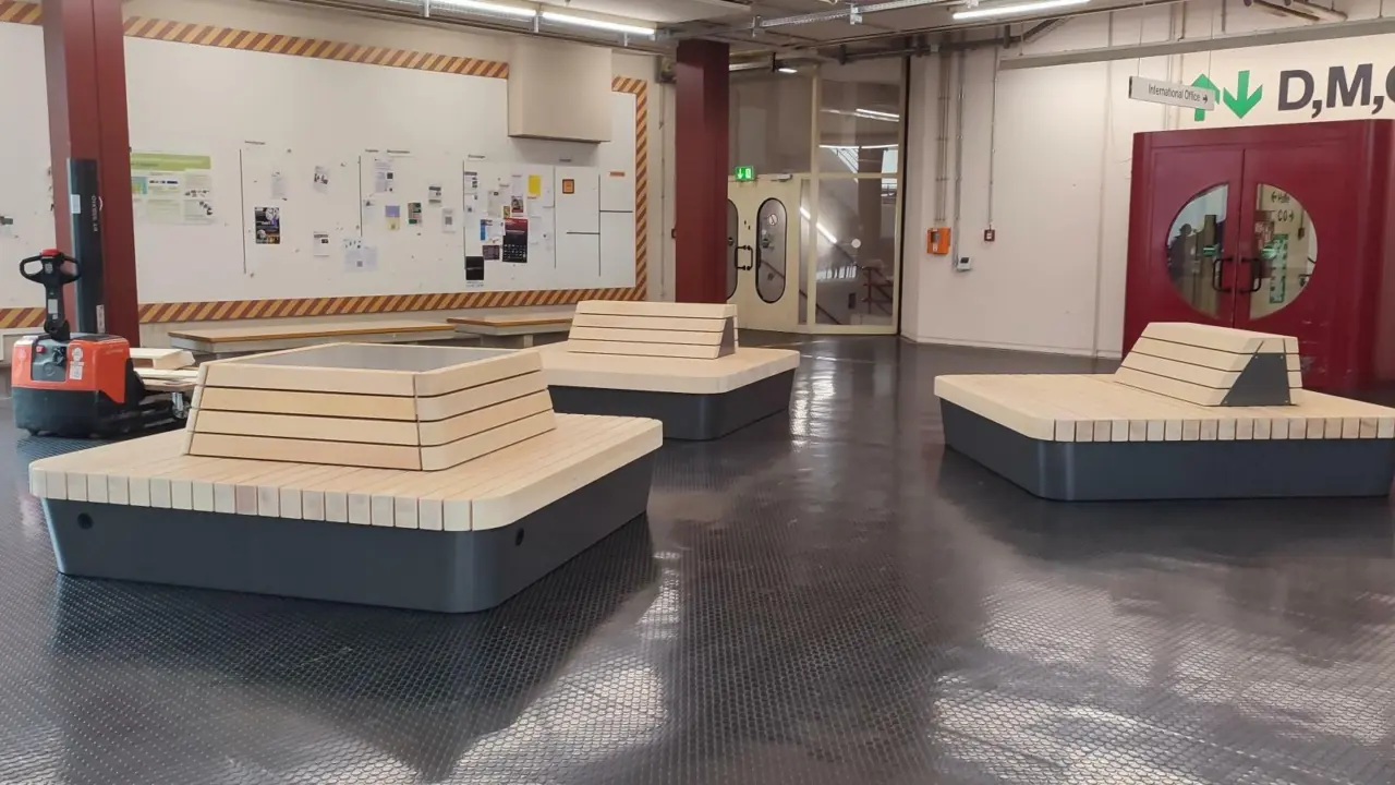 Universiteit Bielefeld Plane Solid maatwerk banken Binnenmeubilair 7