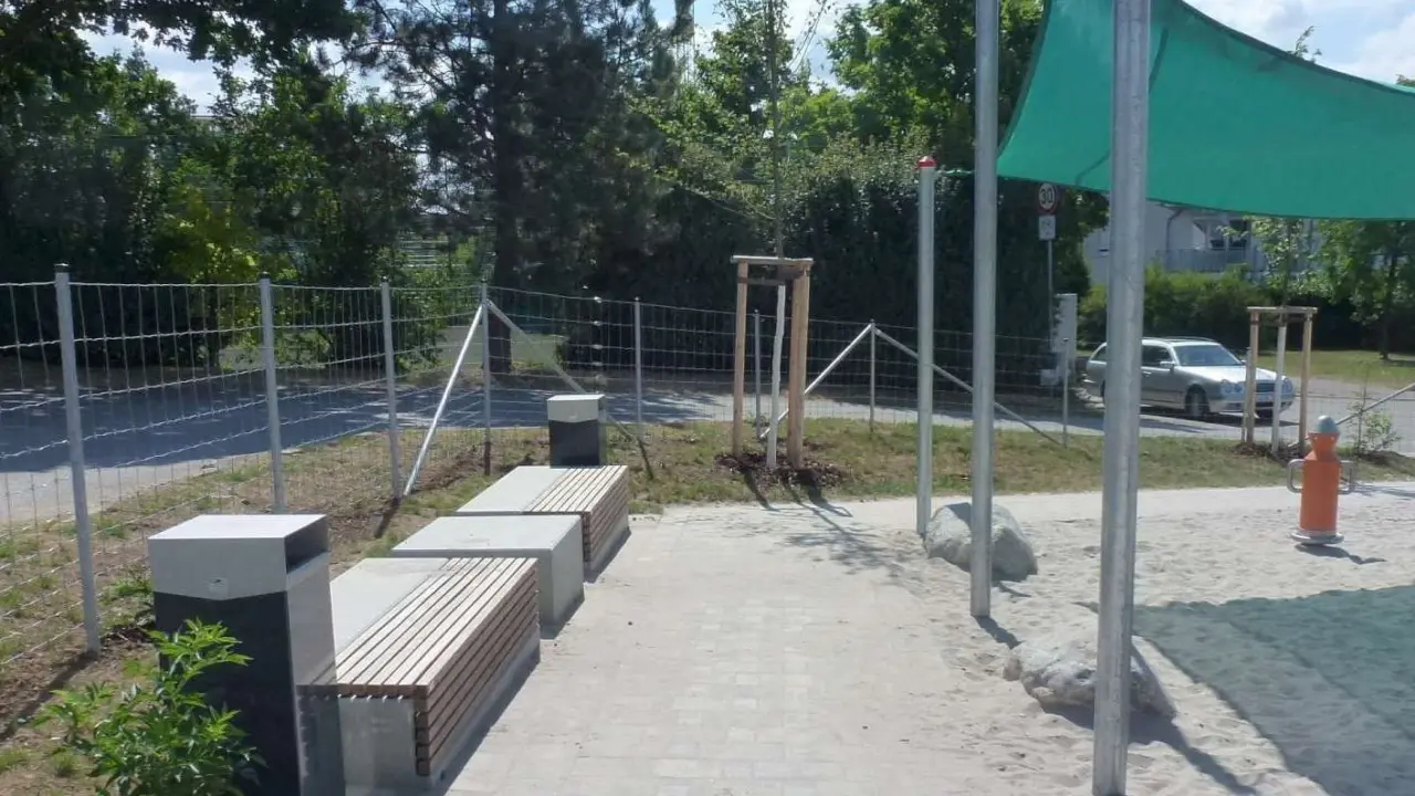 Bietigheim Bissingen Lounge Sitzelement Mülleimer Außenbereich Serie Quadrat 3 Grijsen Stadtmobiliar