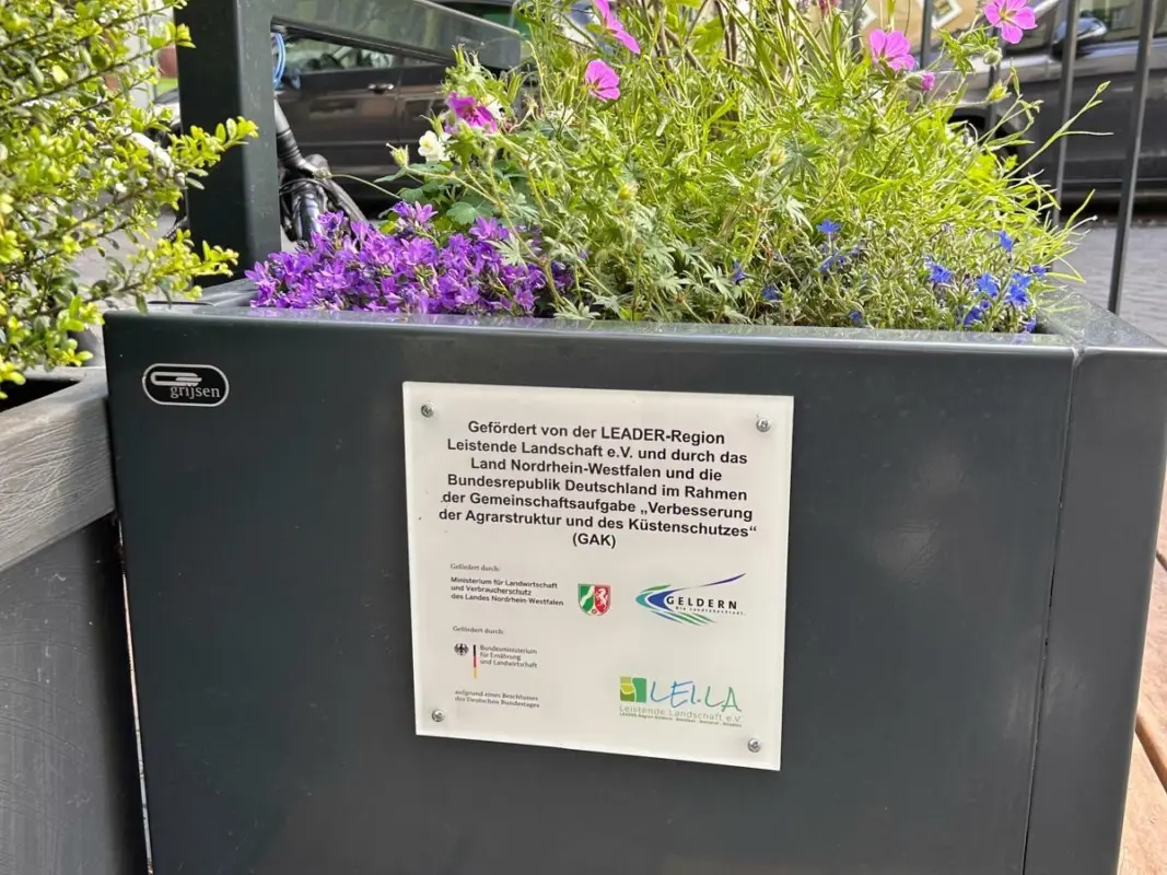 Geldern Parklet Grijsen Mai 1 Pflanzbehälter Grijsen Stadtmobiliar