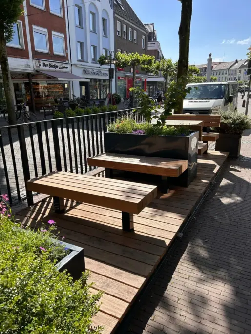 Geldern Parklet Grijsen Mai 11 2 Serie Plane Grijsen Stadtmobiliar
