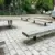 Gütersloh Gymnasium Plane Einzelsitz ohne Rückenlehne Grijsen2 Stadtmobiliar Parkbank