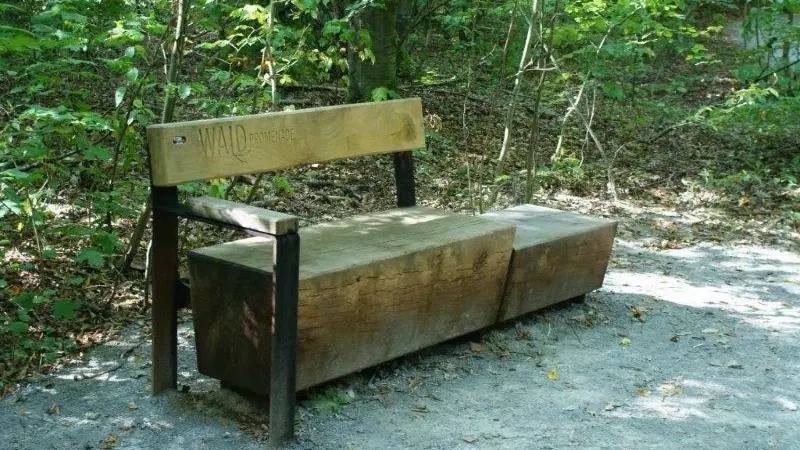 Nationalpark Hainich 6 Parkbank Picknickset Serie Pure Sondermodell Grijsen Stadtmobiliar