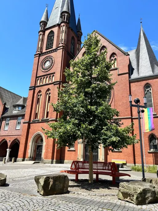 Hamm Lange Str Kirchengemeinde Wenters Stahlbank Parkbank 3 Grijsen Stadtmobiliar