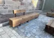 Kalchreut Pure Bank Podest Hocker Rückenlehne Corten 1 Grijsen Stadtmobiliar