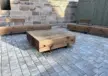 Kalchreut Pure Bank Podest Hocker Rückenlehne Corten 3 Grijsen Stadtmobiliar