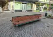 Parkbank Doppelbank Wenters Sonderlänge Kevelaer Holz mit Rückenlehne 3 Grijsen Stadtmobiliar
