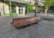 Parkbank Doppelbank Wenters Sonderlänge Kevelaer Holz mit Rückenlehne 4 Grijsen Stadtmobiliar