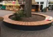 Leer Boombanken van staal en hout Grijsen Park Straatdesign straatmeubilair 1