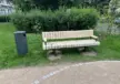 Leipzig Dölziger Weg Parkbank Bänke Tisch und Stuhl Accoya 3 Grijsen Stadtmobiliar