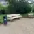 Leipzig Dölziger Weg Bänke Tisch und Stuhl Accoya 5 Parkbank Rundbank Grijsen Stadtmobiliar