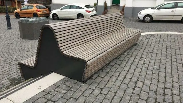 Treppenbank Monheim 4 Parkbank Grijsen Stadtmobiliar