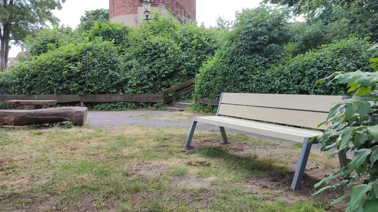 Davensberg Turm 3 Bänke 5 Parkbank Grijsen Stadtmobiliar