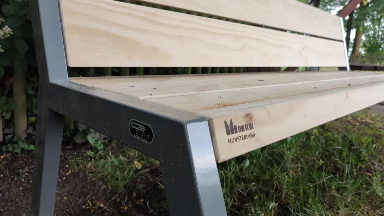 Burgen Schlossroute Münsterland Parkbank Grijsen Stadtmobiliar