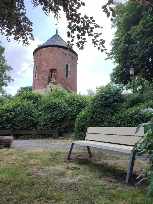 Davensberg Turm 3 Bänke 4 klein Parkbank Grijsen Stadtmobiliar