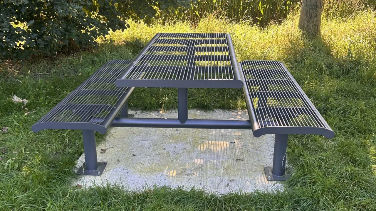 Südlohn Picknickset Cruzado Stahl 2 Stahlbank Grijsen Stadtmobiliar
