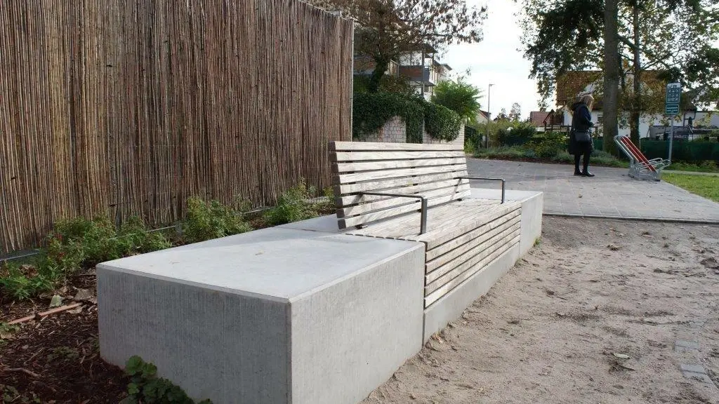 Viernheim Tivolipark Lounge Element 50 Bankauflage mit Rückenlehne Grijsen Stadtmobiliar