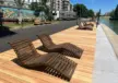 Wien Donaukanal Aspernbrücke Holzpodest mit Notaris Liegen Montage 23 25 06 2026 3