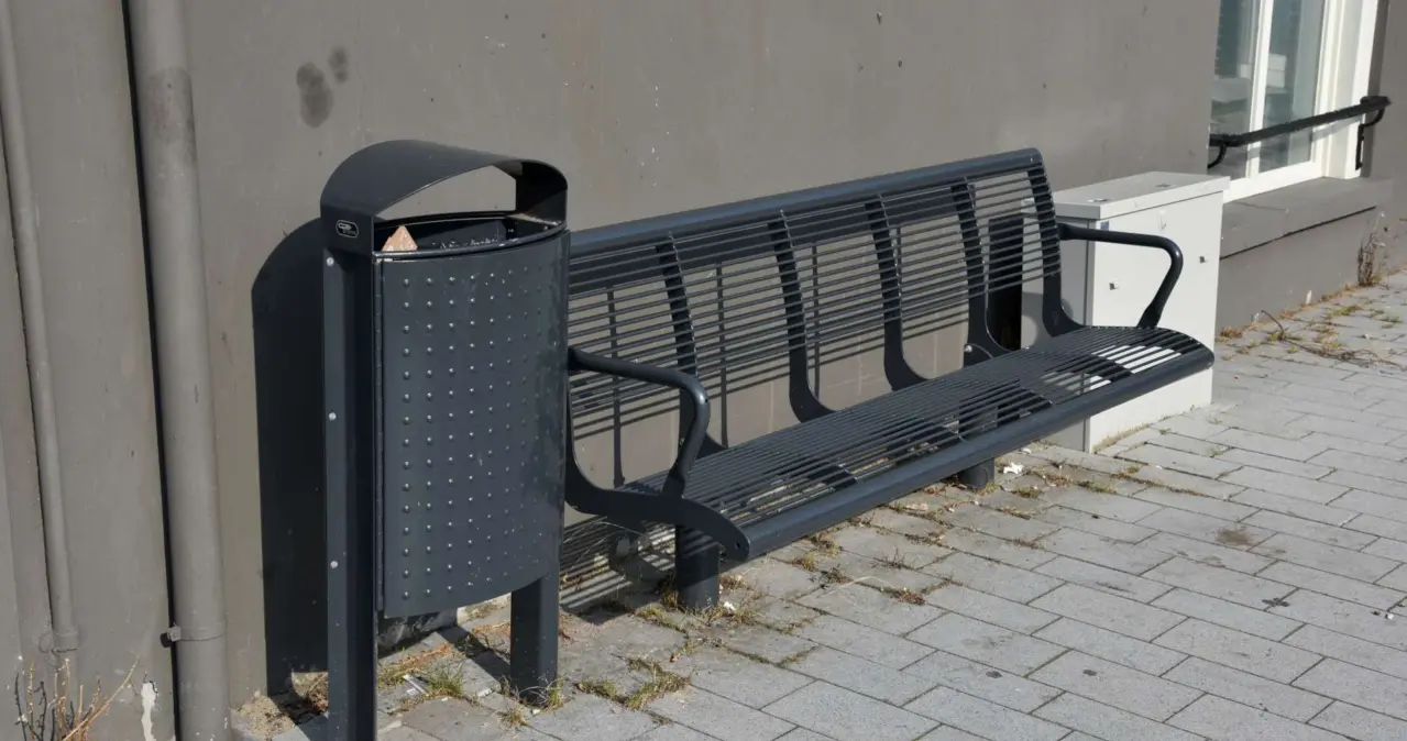 Parkbank mit Armlehnen Cruzado Grijsen