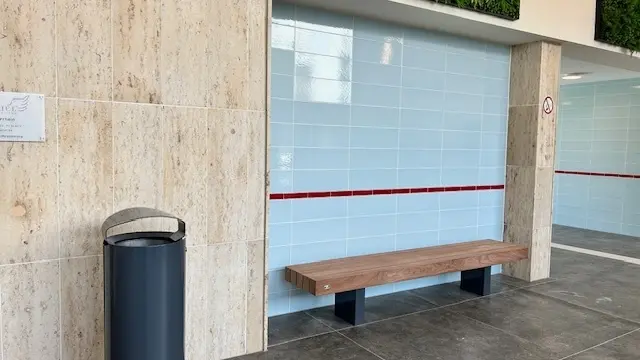 Abfallbehälter Außenbereich Constructo Parkbank Plane Bank Bahnhof Emmerich 24 Grijsen Stadtmobiliar