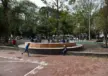 Frederiksplein maatwerk podium hout Amsterdam 1