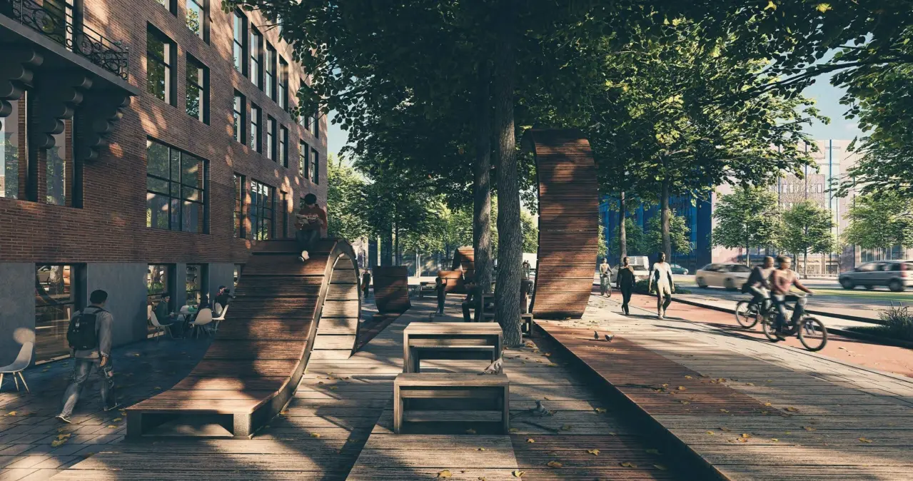 Capital C Amsterdam Peel Plaza Amsterdam Gabriel Lester Grijsen Park en Straatdesign 2