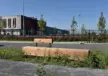 Buitenbank van cortenstaal en douglashout - Pure Eco enkelzits