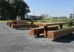 Picknicktafels van cortenstaal en douglashout - Pure picknickset