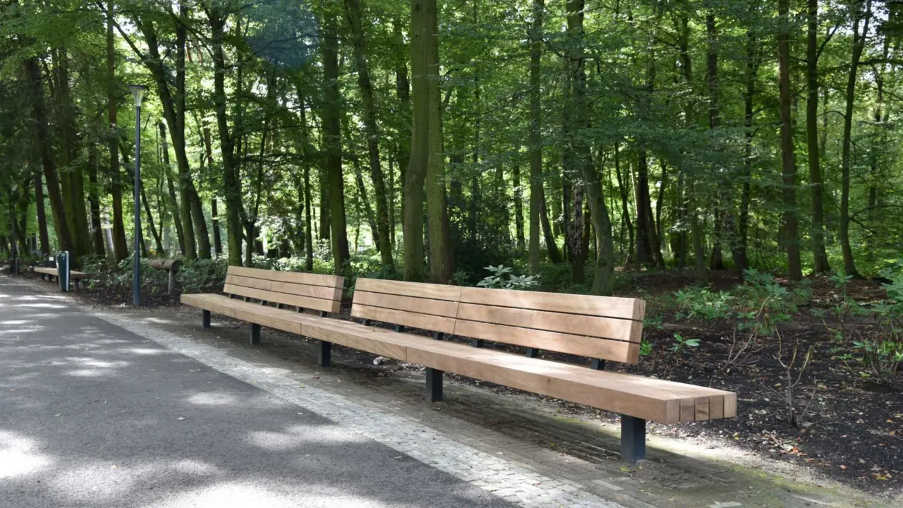 Buitenbank enkelzits met rugleuning verlengd voor de openbare ruimte 5