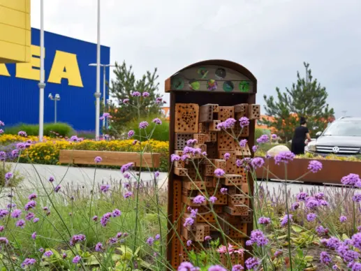 Duurzaam insectenhotel bij IKEA in Duiven