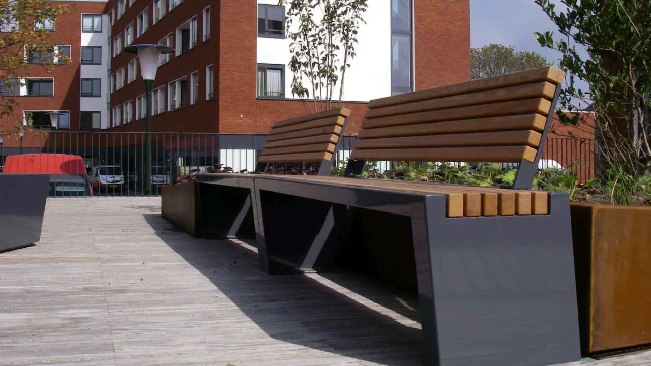 Buitenbank straatmeubilair cubic 3