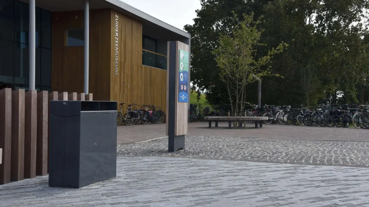 Afvalbak Quadrat duo voor de openbare ruimte 3