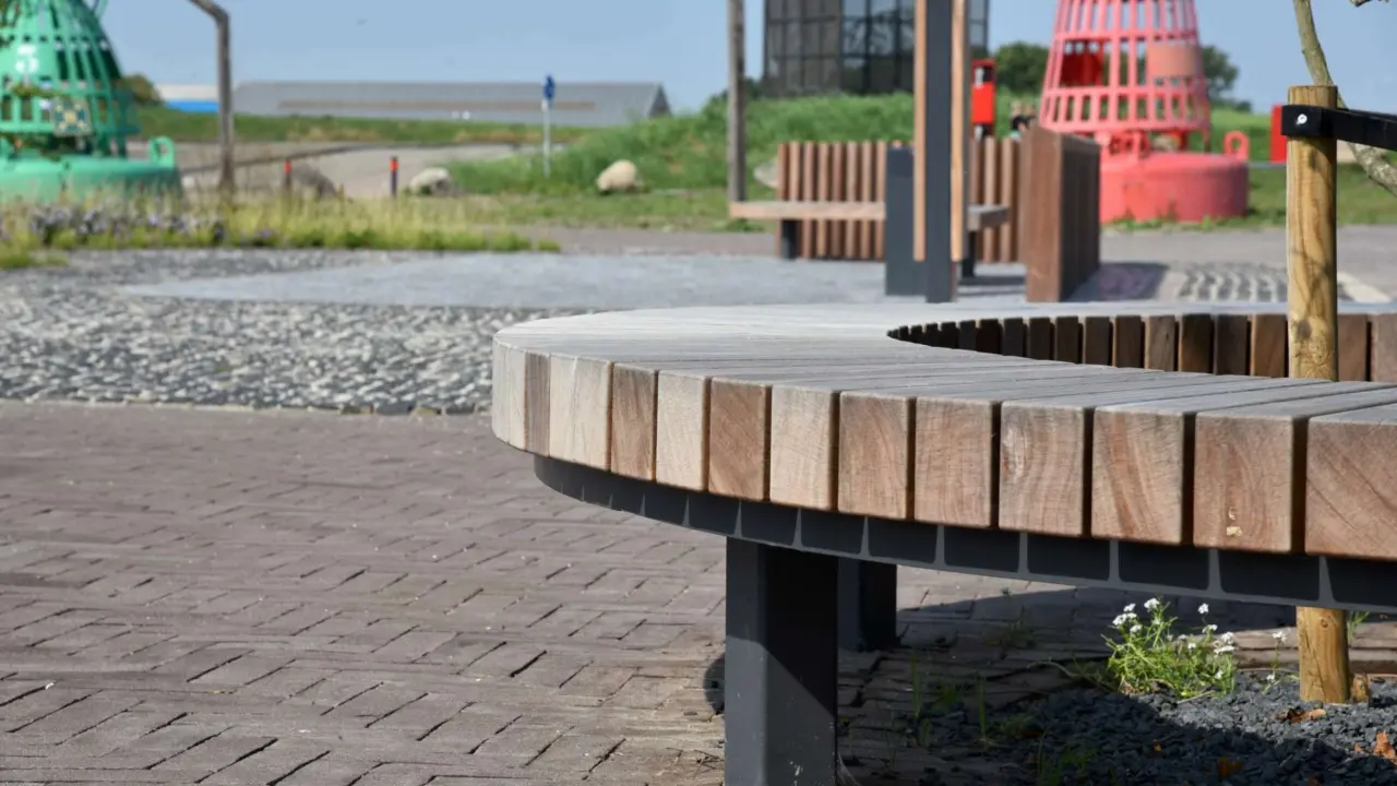 Boombank plane enkelzits voor de openbare ruimte 3