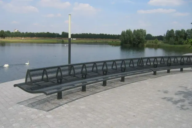 Buitenbank straatmeubilair wenters staal dubbelzijdig met rugleuning 2 1200x900