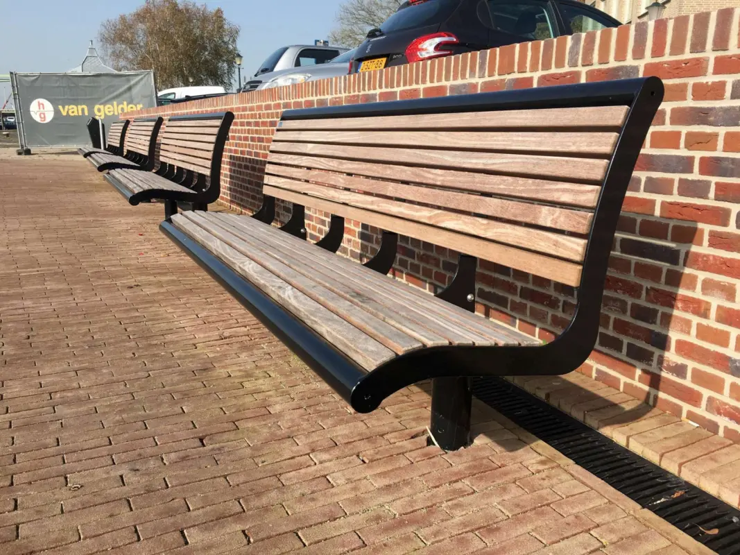 Hasselt Boulevard Zwarte Water Cruzado enkelzits met rugleuning hout 5