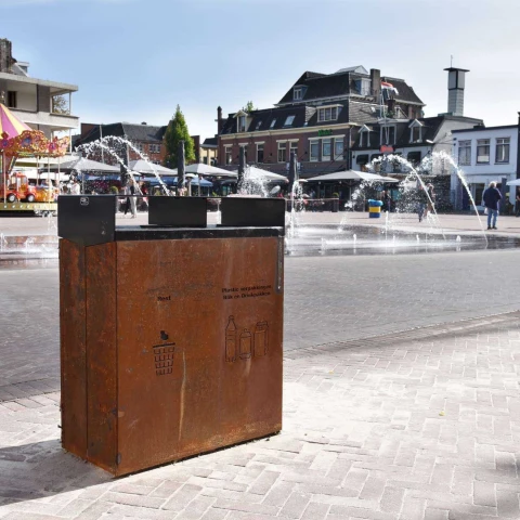 Quadrat Duo in uitvoering cortenstaal 1