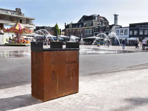 Quadrat Duo in uitvoering cortenstaal 1