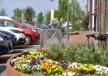 Heteren - De Beemd - Nietje dubbel fietsbeugel met cortenstalen ziteiland