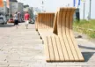 Maatwerk buitenbank op de boulevard van Noordwijk aan Zee