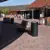 Afvalbak Constructo 202 met buitenbank Tail met kleine rugleuning op Camping Julianahoeve in Renesse 2
