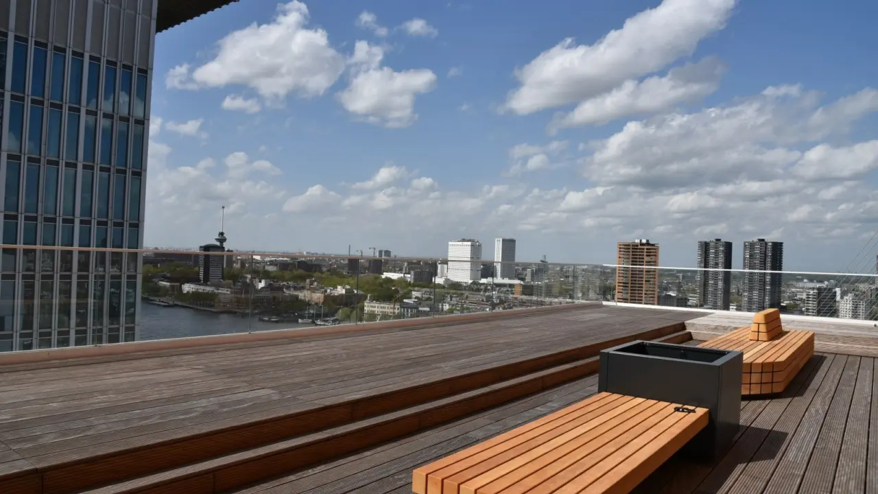 Rotterdam dakterras plane picknickset Plane dubbelzits Solid Planter