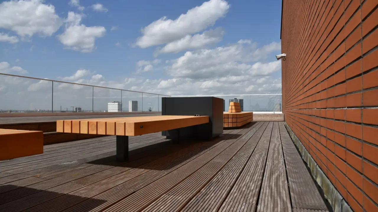 Rotterdam dakterras plane picknickset Plane dubbelzits Solid Planter