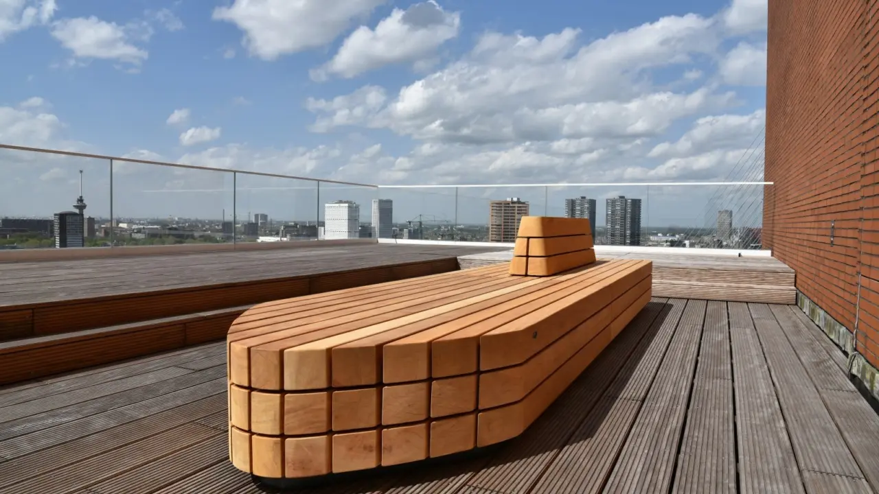 Rotterdam dakterras plane picknickset Plane dubbelzits Solid Planter