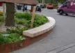 Tilburg Winkelcentrum Heyhoef Cortenstalen plankenbak met zittingen 7