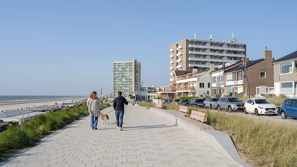 Zandvoort Paulus Lootboulevard maatwerk Zitelement natuursteen 3 delen